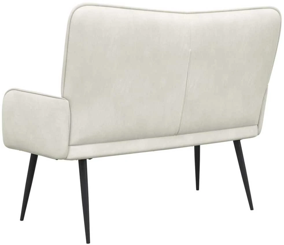 Dvitaškė sofa Kreminė 115 x 61 x 87 cm Aksomas