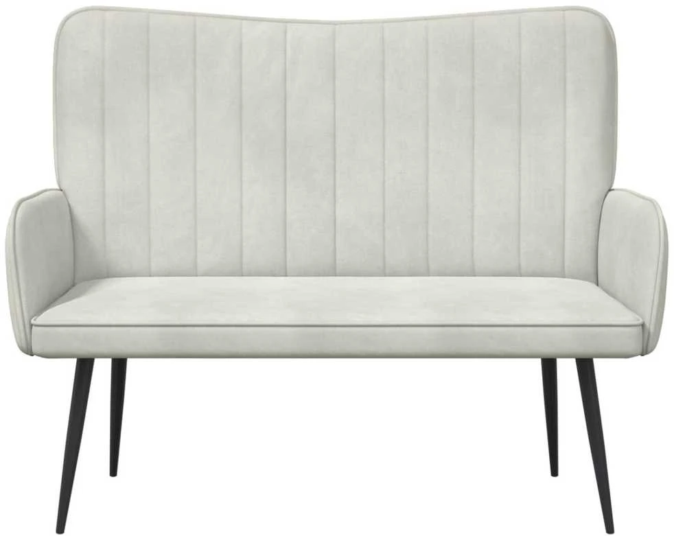 Dvitaškė sofa Kreminė 115 x 61 x 87 cm Aksomas