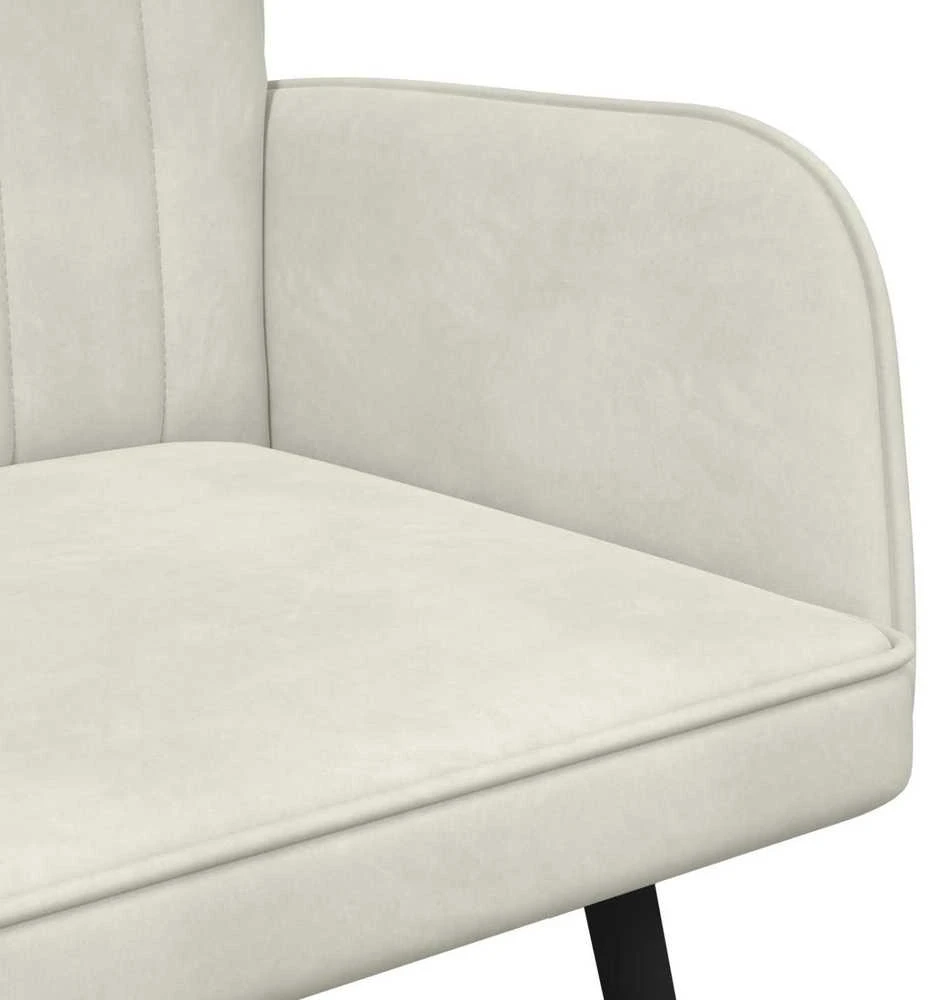 Dvitaškė sofa Kreminė 115 x 61 x 87 cm Aksomas