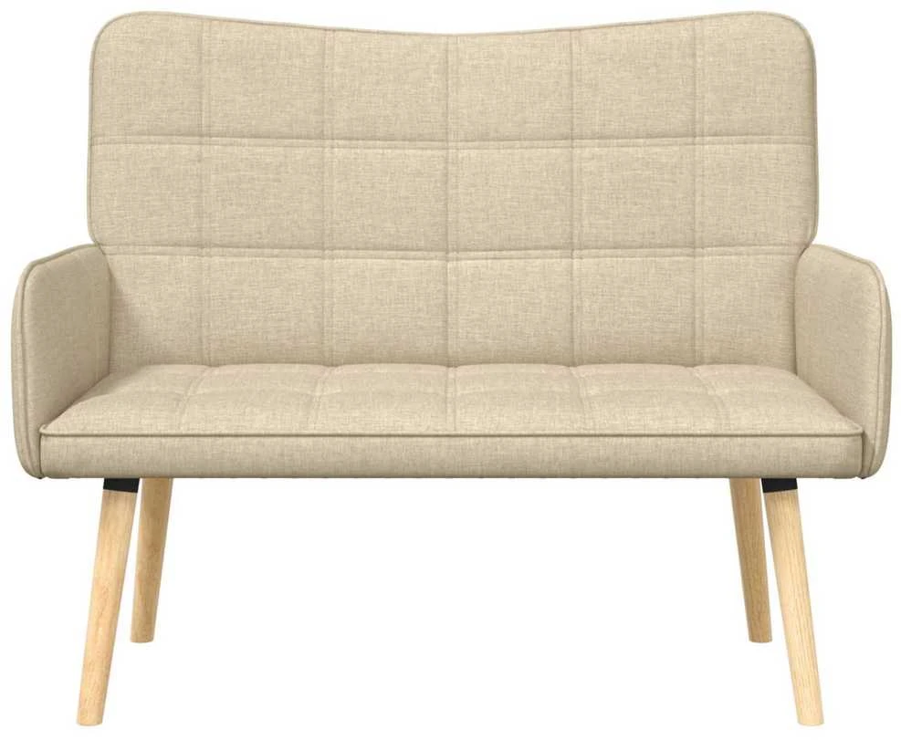 Dvitaškė sofa Kreminė 115 x 61 x 87 cm Audinys