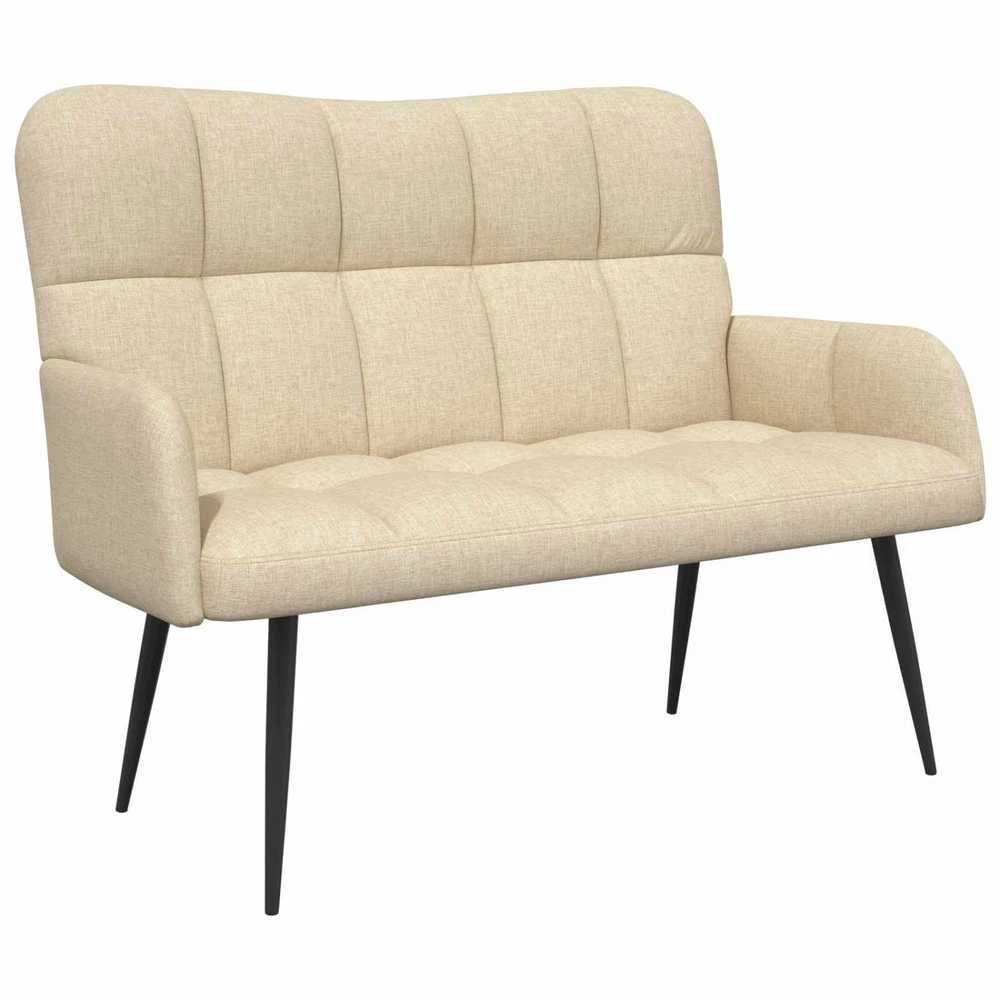 Dvitaškė sofa Kreminė 115 x 61 x 87 cm Audinys
