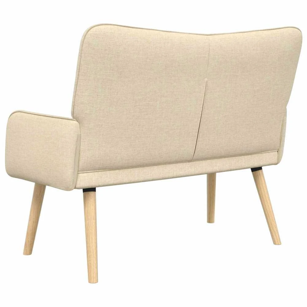 Dvitaškė sofa Kreminė 115 x 61 x 87 cm Audinys