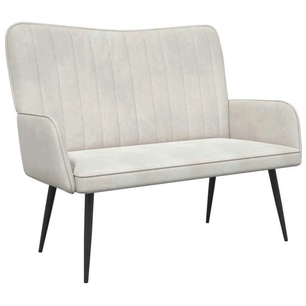 Dvitaškė sofa Kreminė 115 x 61 x 87 cm Aksomas
