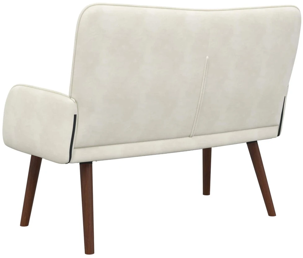 Dvitaškė sofa Kreminė 115 x 61 x 87 cm Aksomas