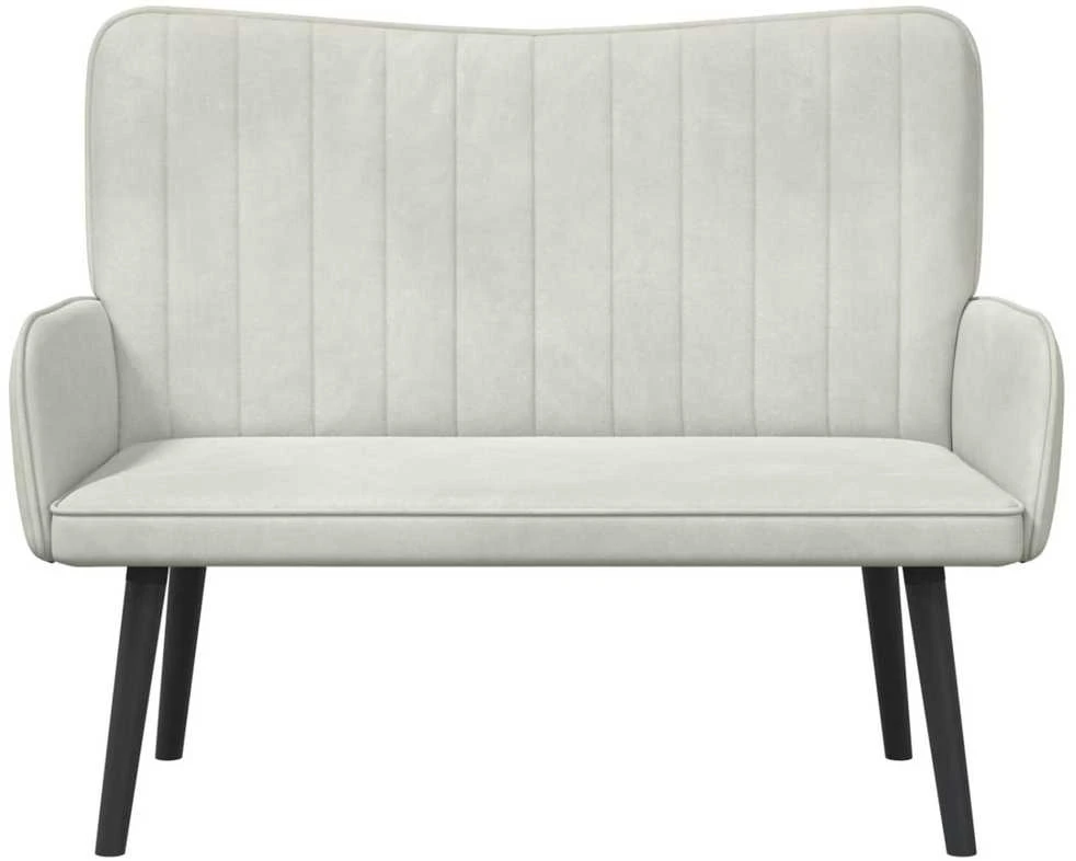 Dvitaškė sofa Kreminė 115 x 61 x 87 cm Aksomas