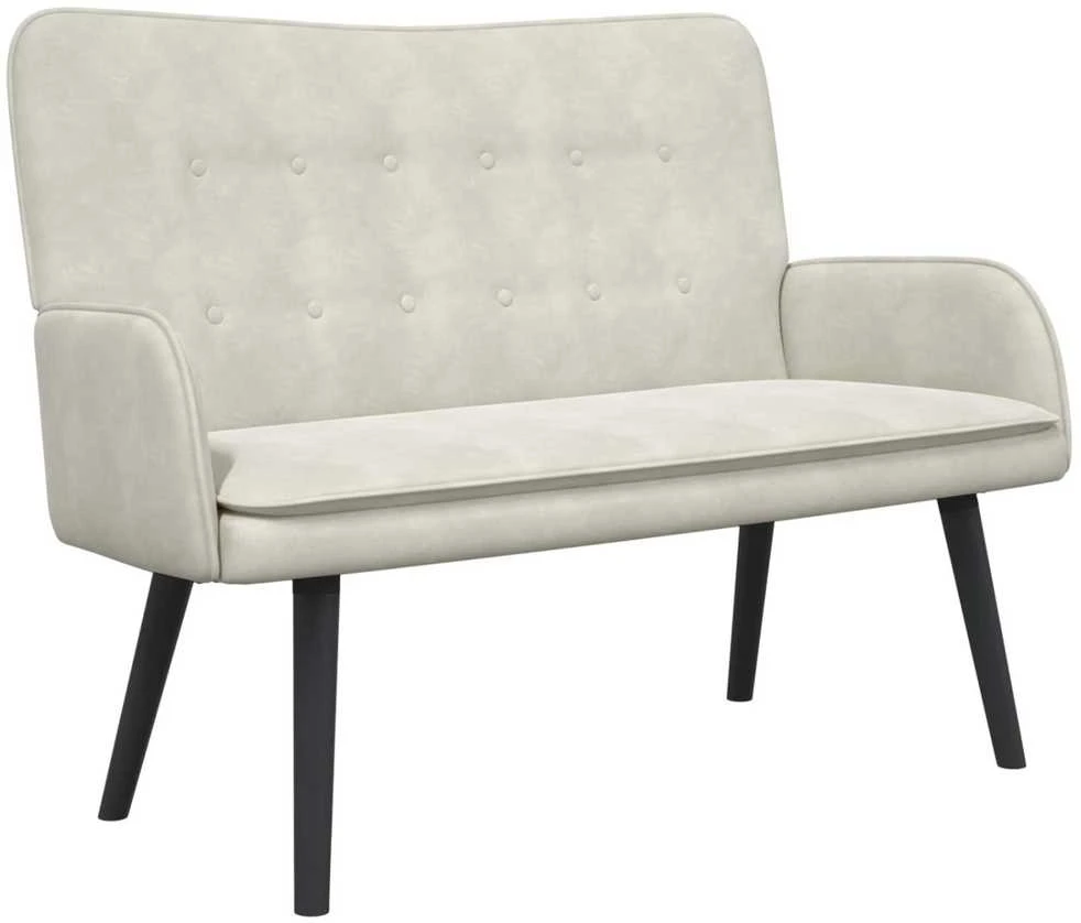 Dvitaškė sofa Kreminė 115 x 61 x 87 cm Aksomas