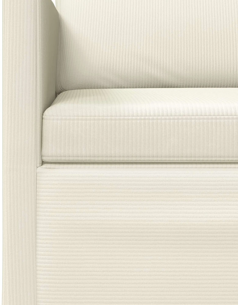 Dviejų vietų sofa Kreminė 130 x 81 x 82 cm Kordūrinis audinys