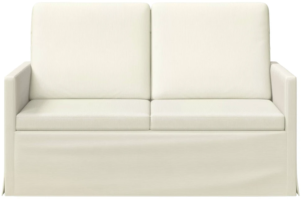 Dviejų vietų sofa Kreminė 130 x 81 x 82 cm Kordūrinis audinys