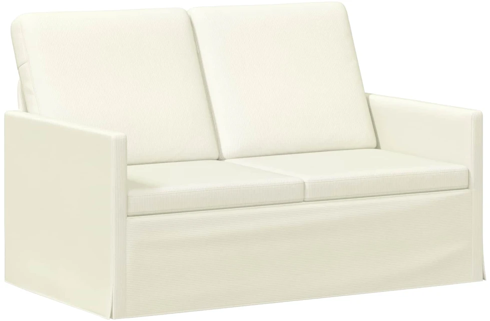 Dviejų vietų sofa Kreminė 130 x 81 x 82 cm Kordūrinis audinys