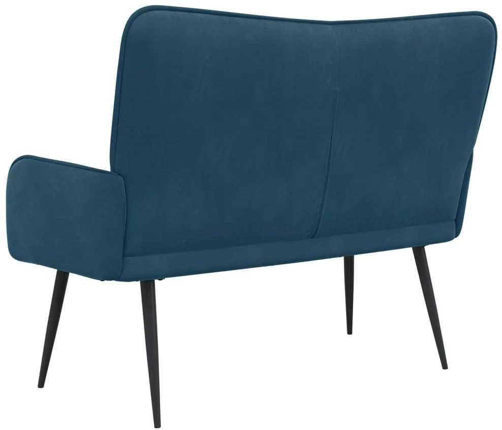 Dvitaškė sofa Mėlyna 115 x 61 x 87 cm Aksomas