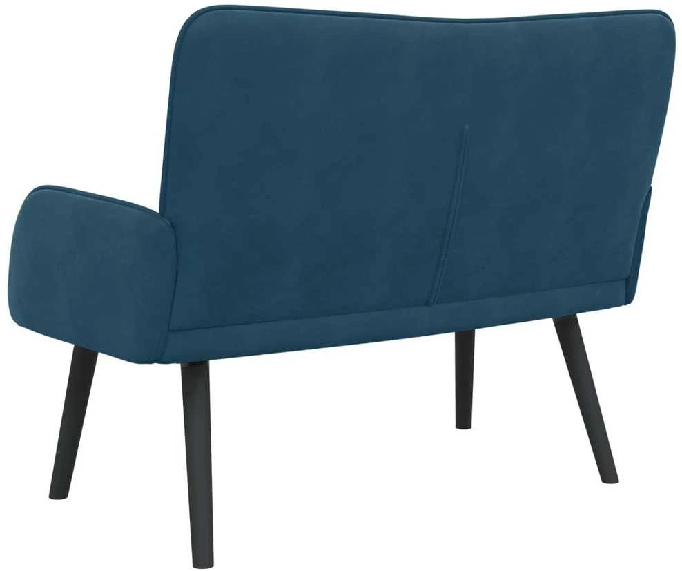 Dvitaškė sofa Mėlyna 115 x 61 x 87 cm Aksomas