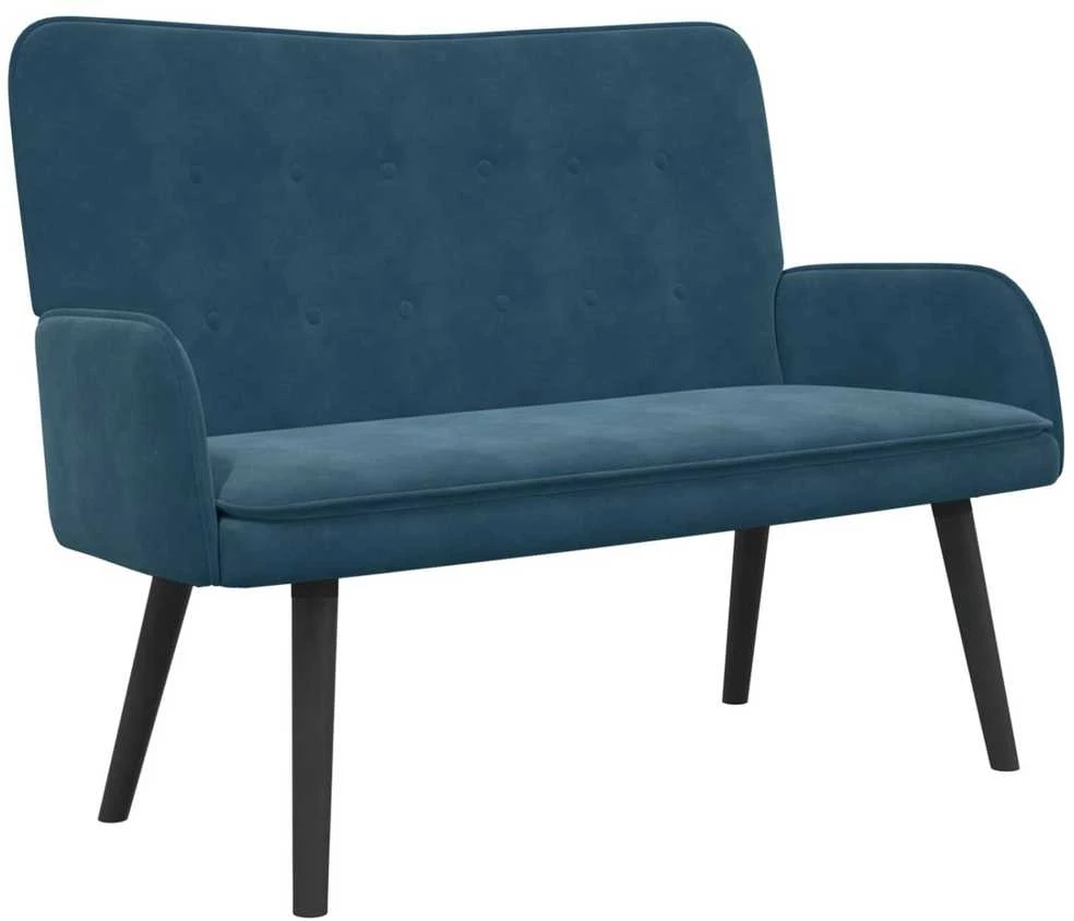 Dvitaškė sofa Mėlyna 115 x 61 x 87 cm Aksomas