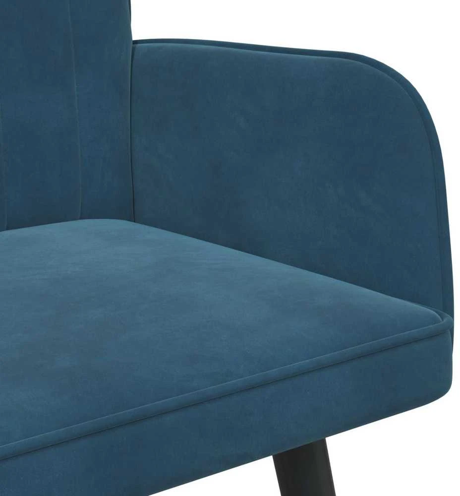 Dvitaškė sofa Mėlyna 115 x 61 x 87 cm Aksomas