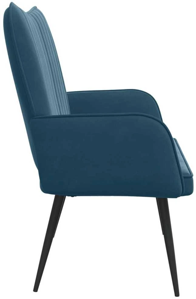 Dvitaškė sofa Mėlyna 115 x 61 x 87 cm Aksomas