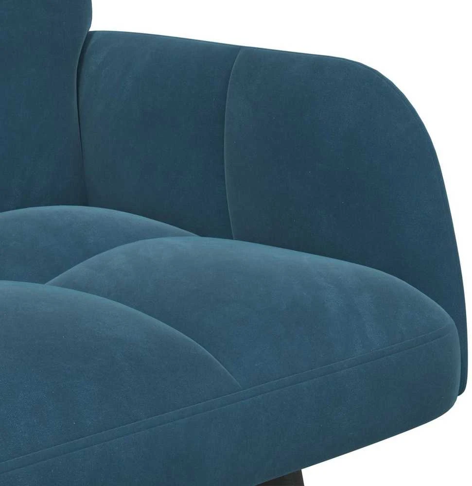 Dvitaškė sofa Mėlyna 115 x 61 x 87 cm Aksomas