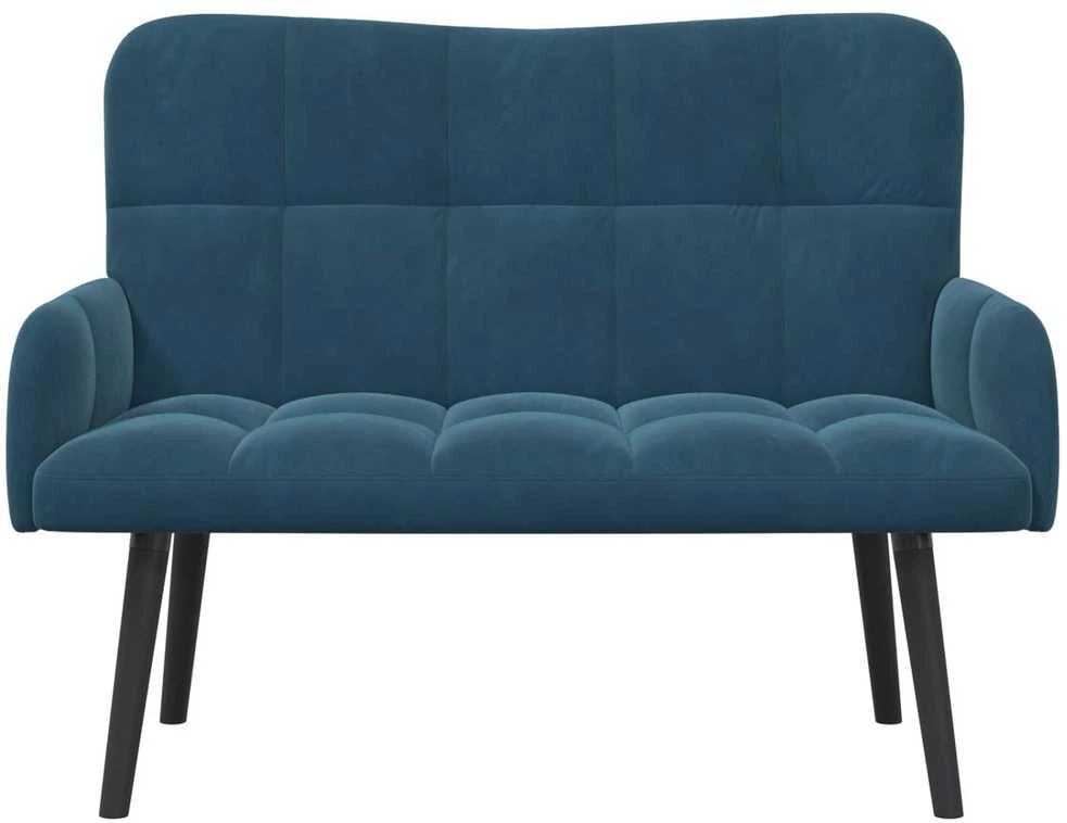 Dvitaškė sofa Mėlyna 115 x 61 x 87 cm Aksomas