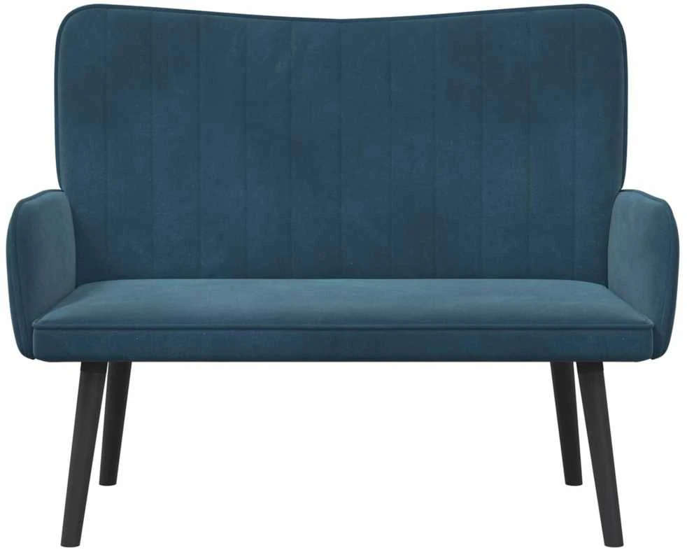 Dvitaškė sofa Mėlyna 115 x 61 x 87 cm Aksomas