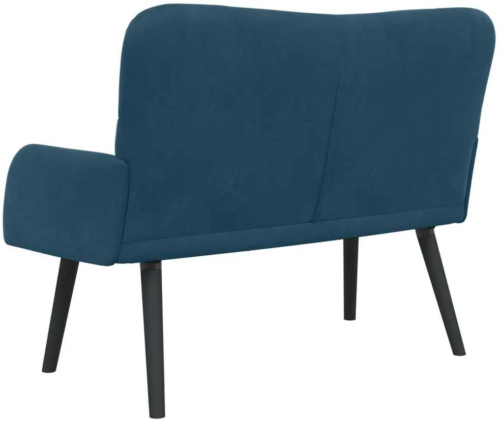 Dvitaškė sofa Mėlyna 115 x 61 x 87 cm Aksomas