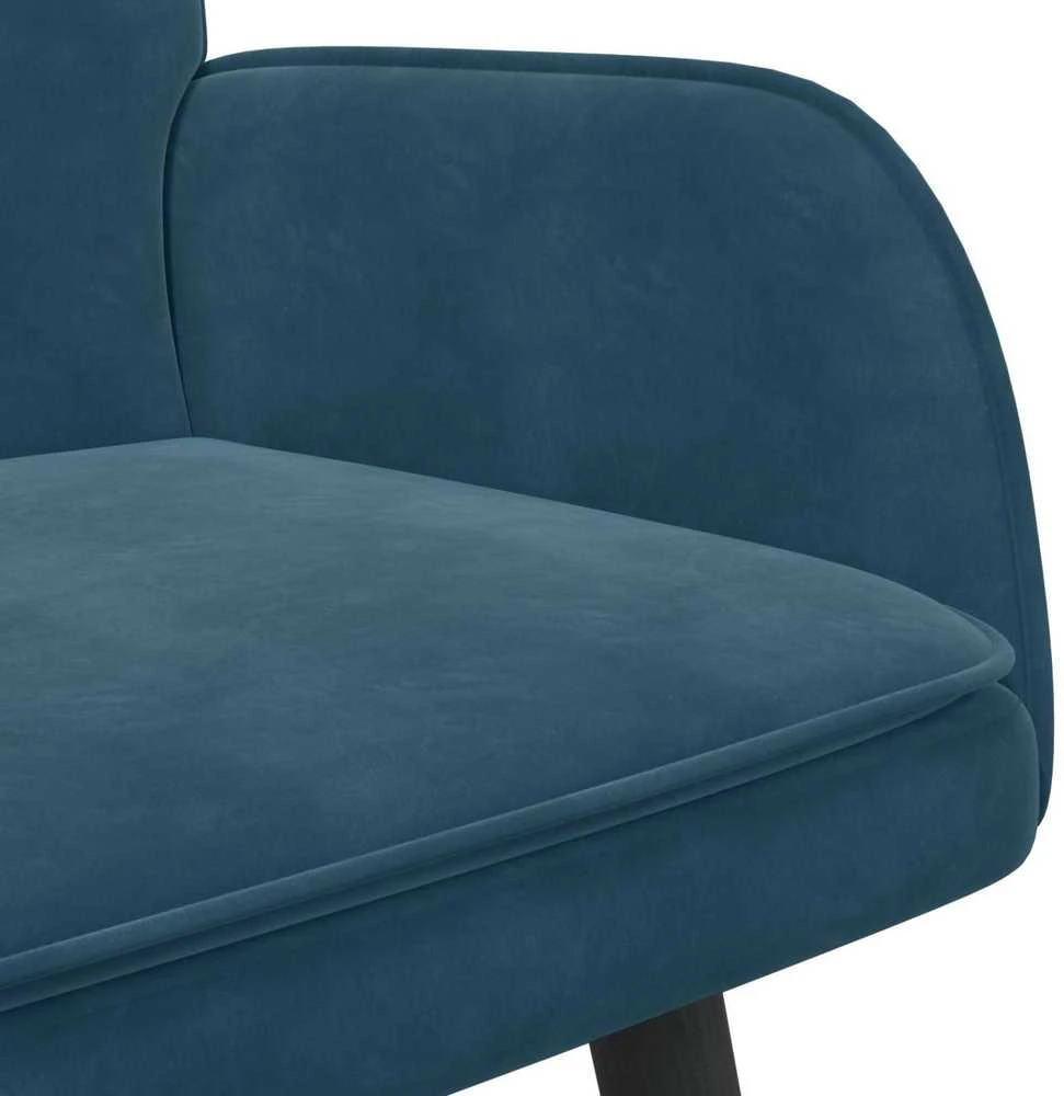 Dvitaškė sofa Mėlyna 115 x 61 x 87 cm Aksomas