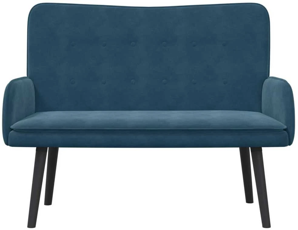 Dvitaškė sofa Mėlyna 115 x 61 x 87 cm Aksomas