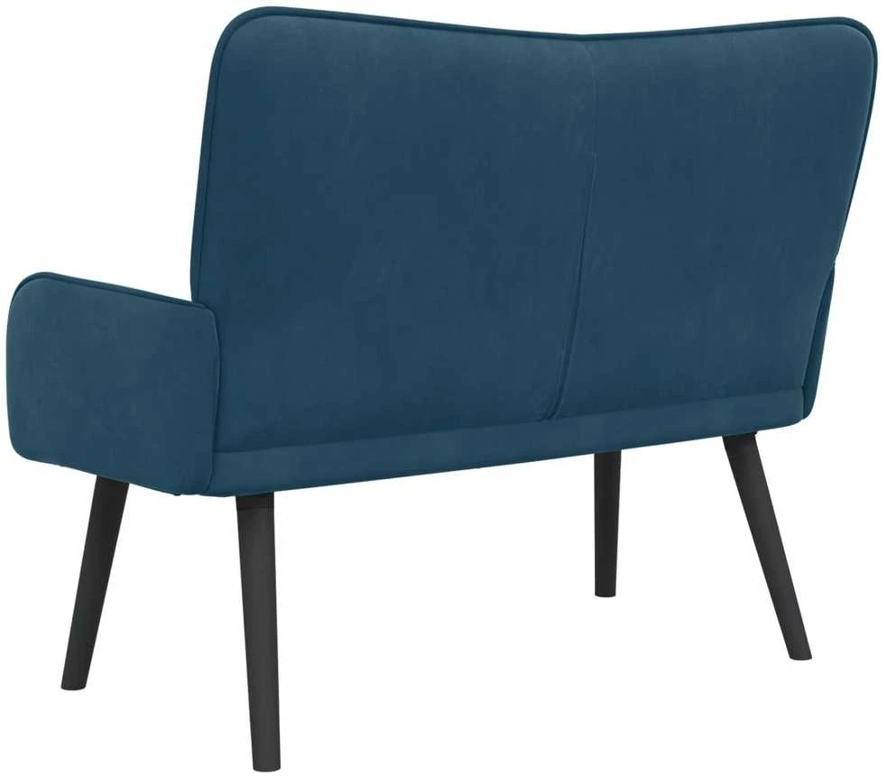 Dvitaškė sofa Mėlyna 115 x 61 x 87 cm Aksomas
