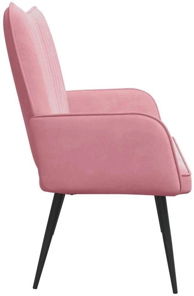 Dvitaškė sofa Rožinė 115 x 61 x 87 cm Aksomas