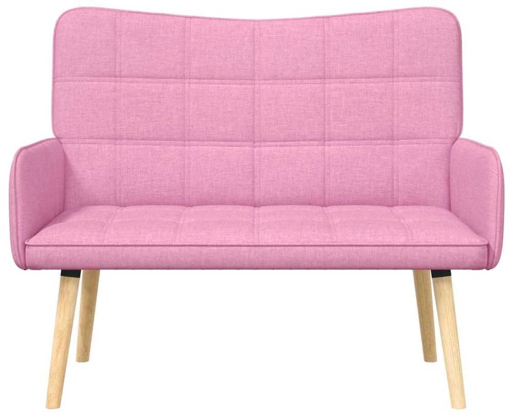 Dvitaškė sofa Rožinė 115 x 61 x 87 cm Audinys
