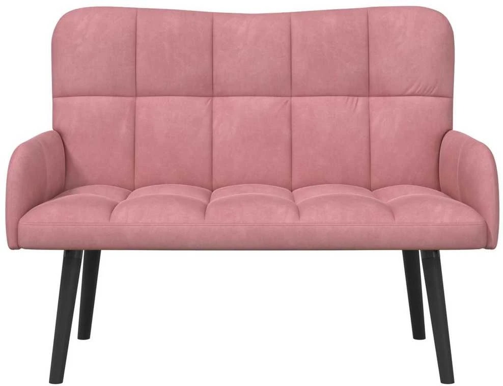 Dvitaškė sofa Rožinė 115 x 61 x 87 cm Aksomas