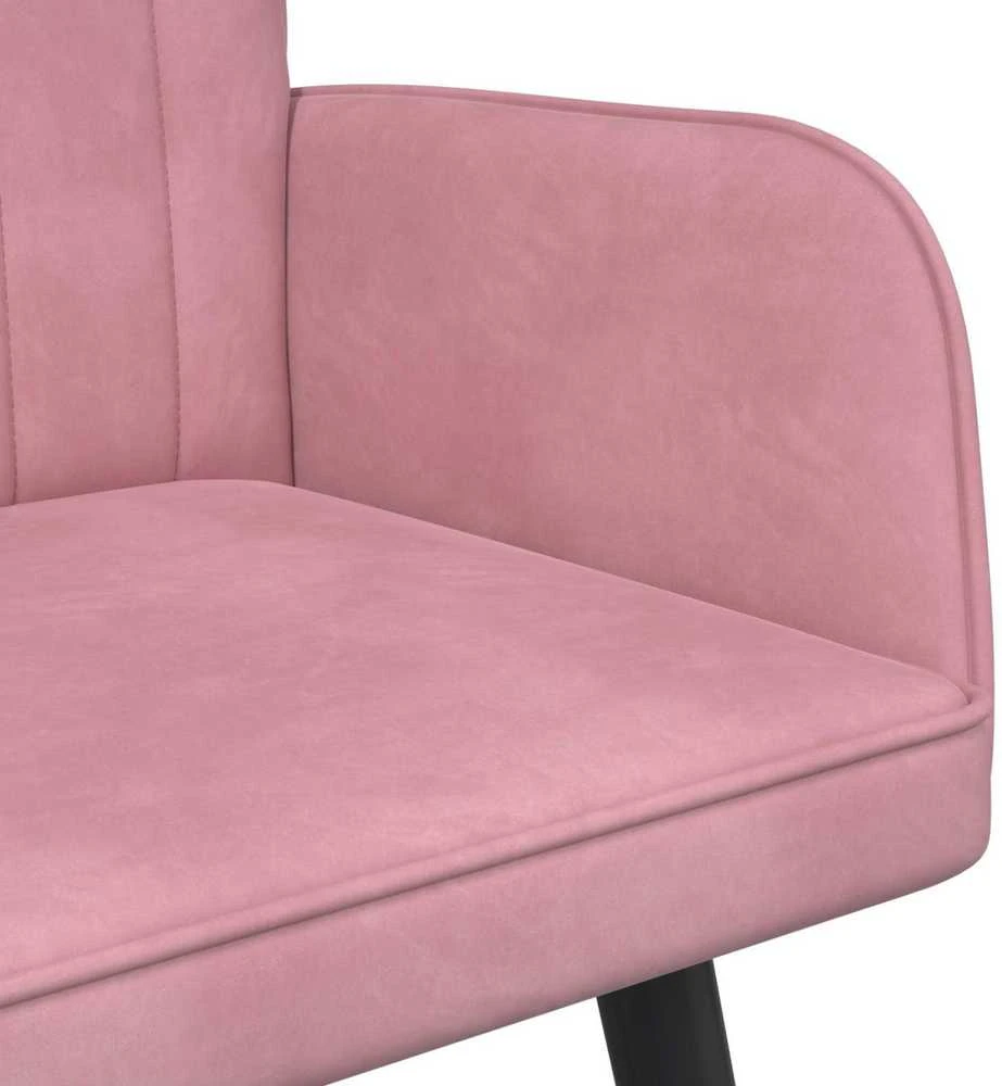Dvitaškė sofa Rožinė 115 x 61 x 87 cm Aksomas