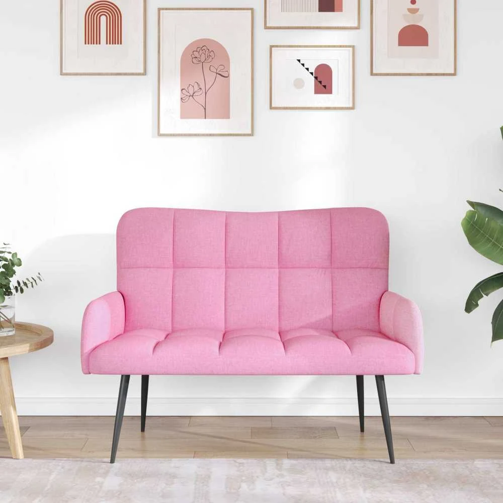Dvitaškė sofa Rožinė 115 x 61 x 87 cm Audinys