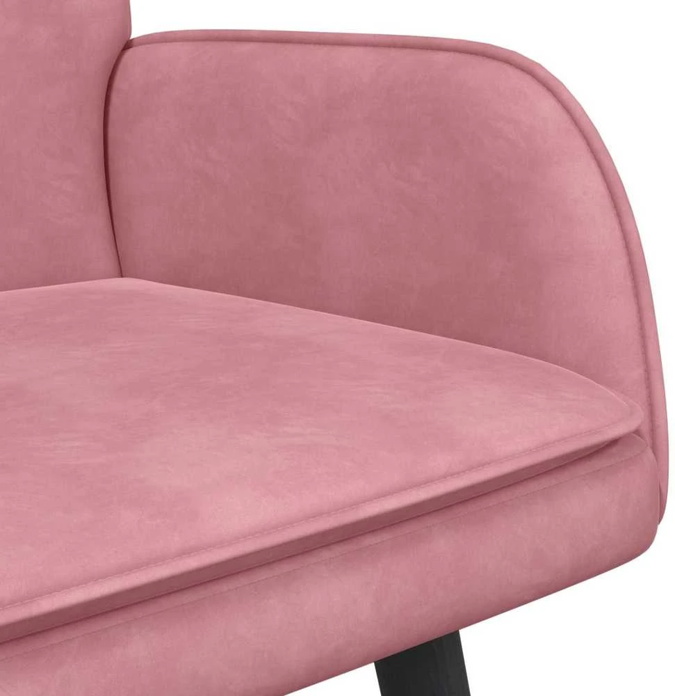 Dvitaškė sofa Rožinė 115 x 61 x 87 cm Aksomas