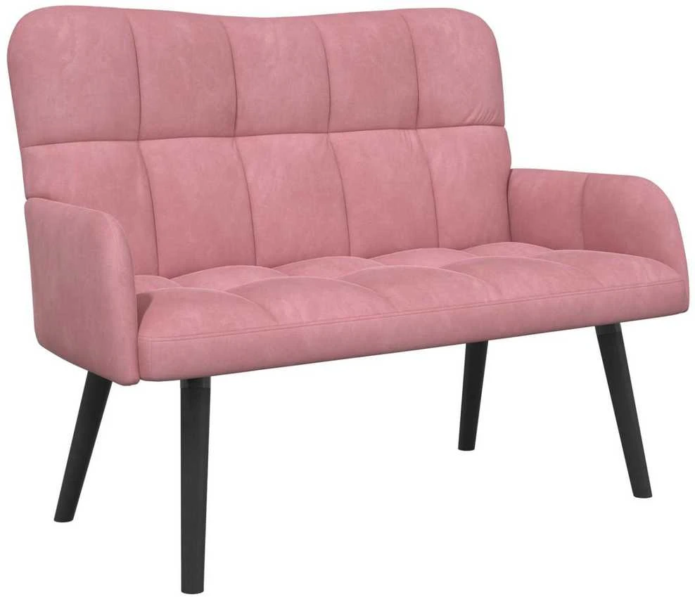 Dvitaškė sofa Rožinė 115 x 61 x 87 cm Aksomas