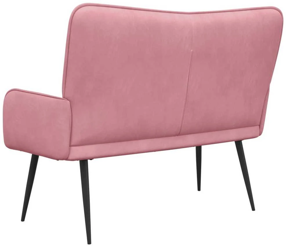 Dvitaškė sofa Rožinė 115 x 61 x 87 cm Aksomas