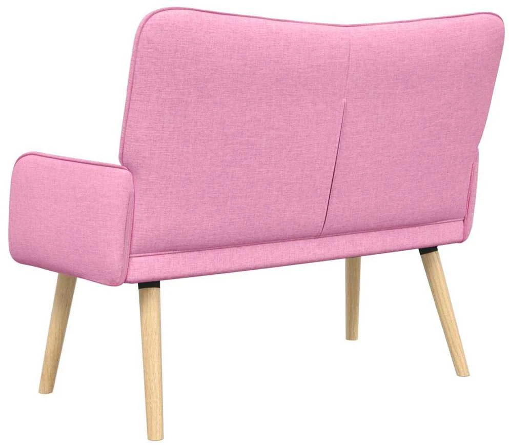 Dvitaškė sofa Rožinė 115 x 61 x 87 cm Audinys