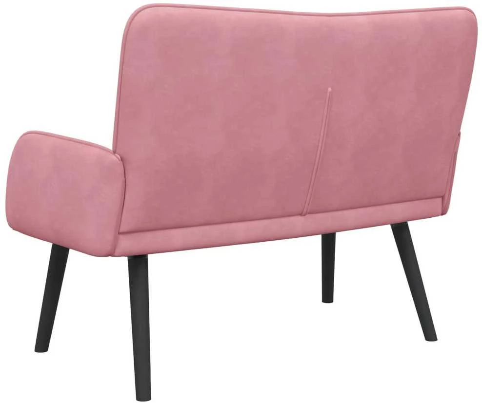 Dvitaškė sofa Rožinė 115 x 61 x 87 cm Aksomas