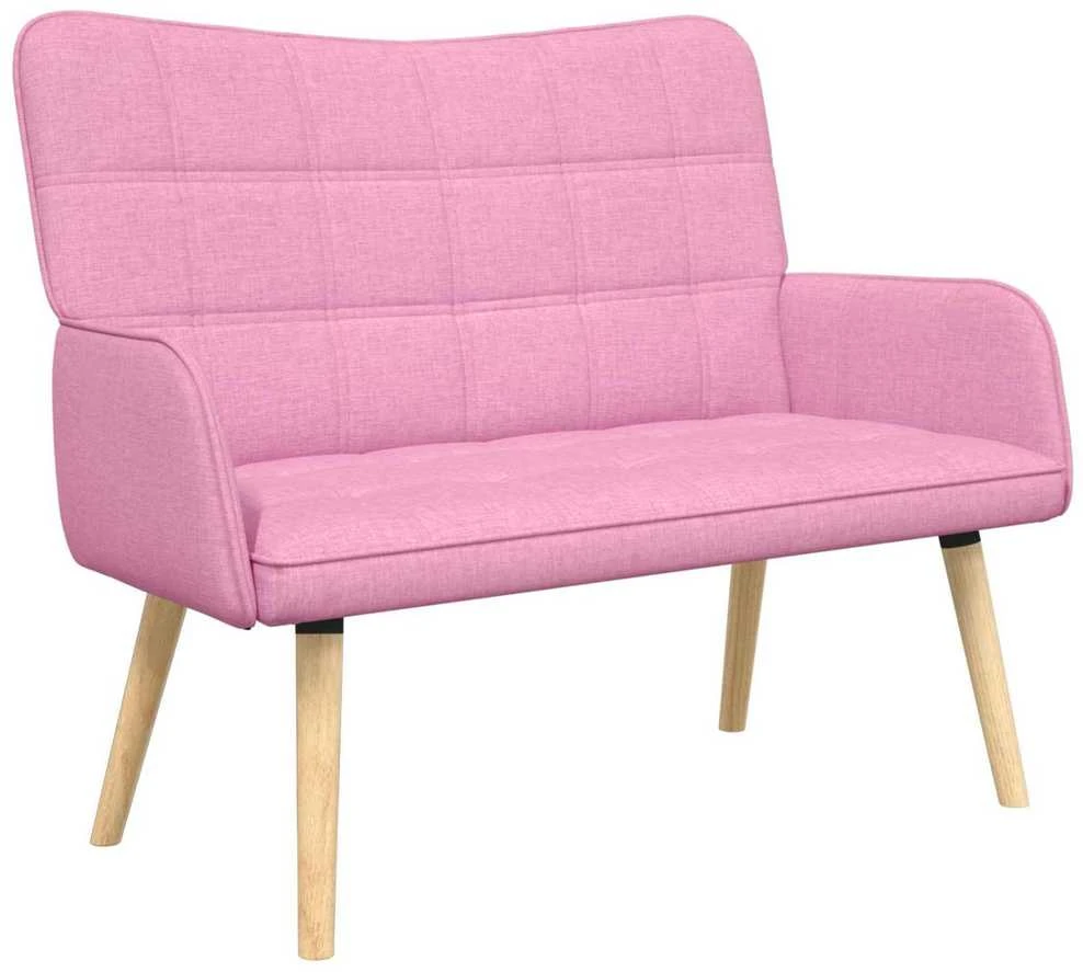 Dvitaškė sofa Rožinė 115 x 61 x 87 cm Audinys
