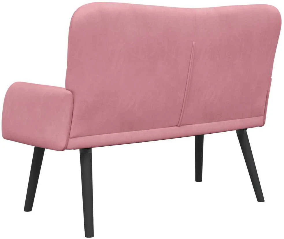 Dvitaškė sofa Rožinė 115 x 61 x 87 cm Aksomas