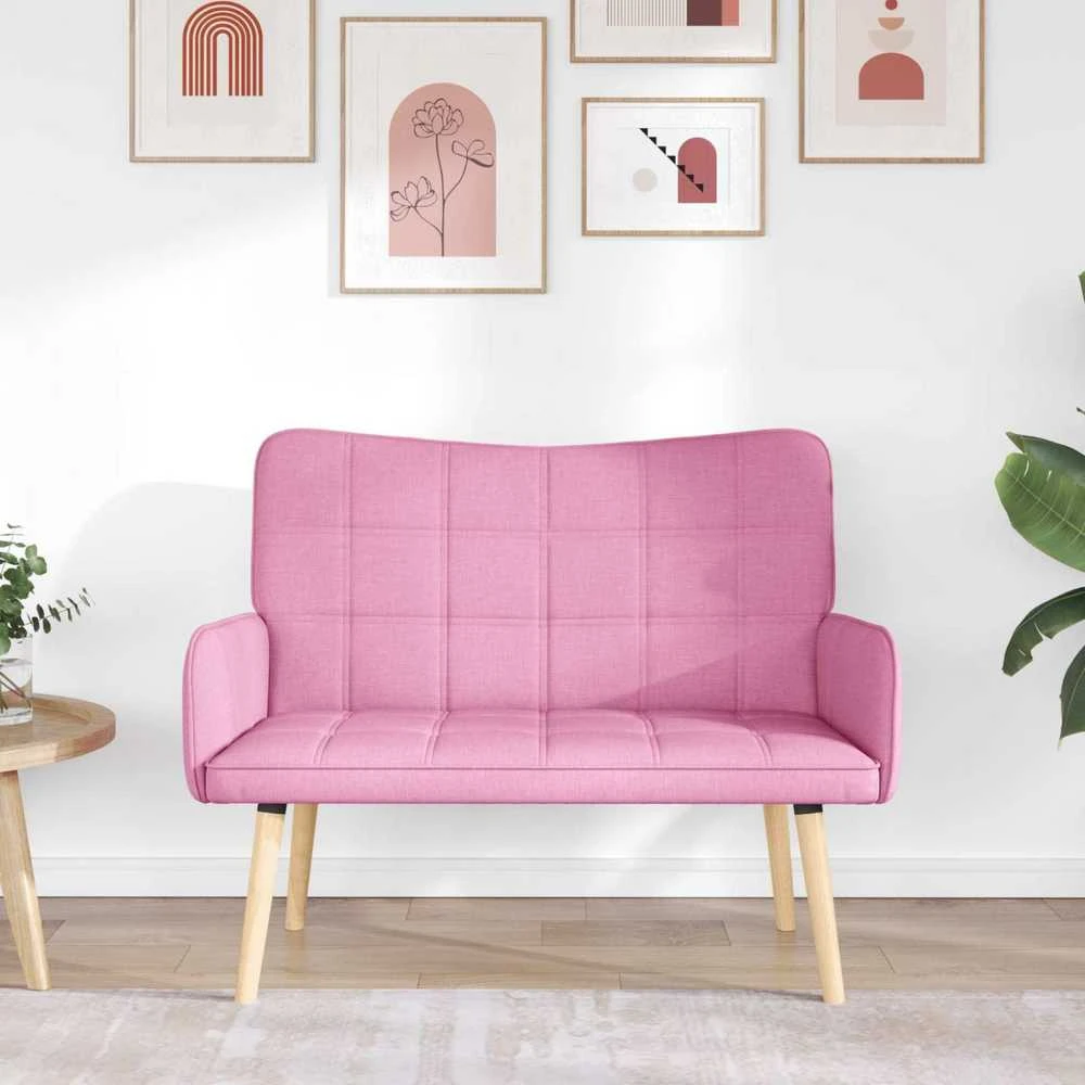 Dvitaškė sofa Rožinė 115 x 61 x 87 cm Audinys