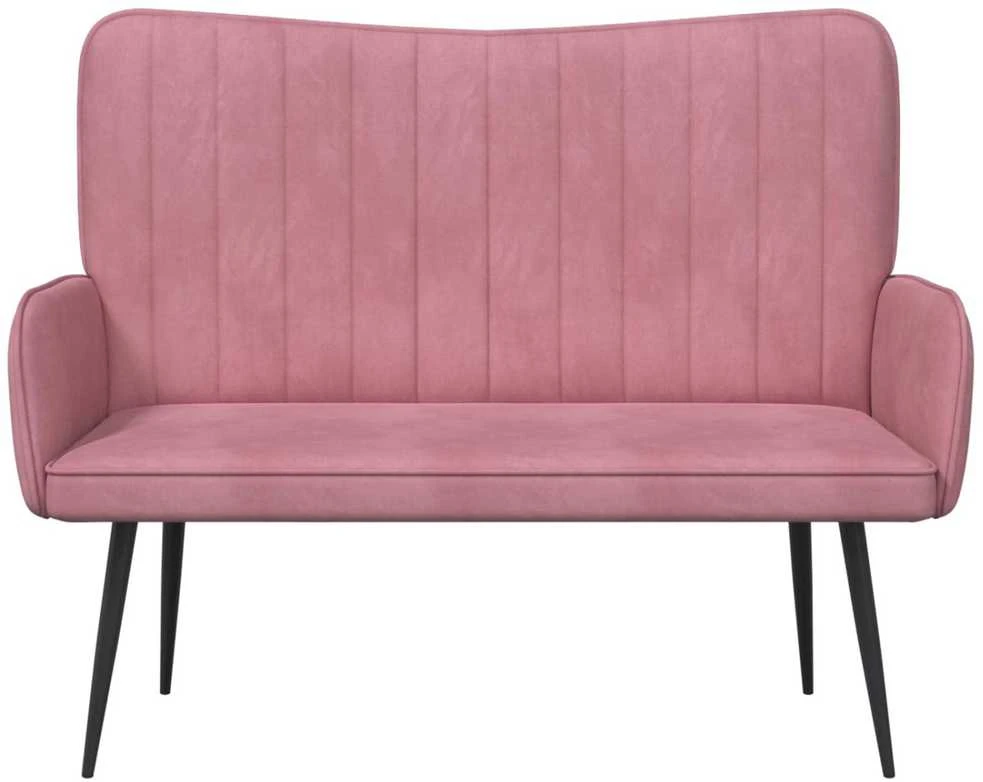 Dvitaškė sofa Rožinė 115 x 61 x 87 cm Aksomas