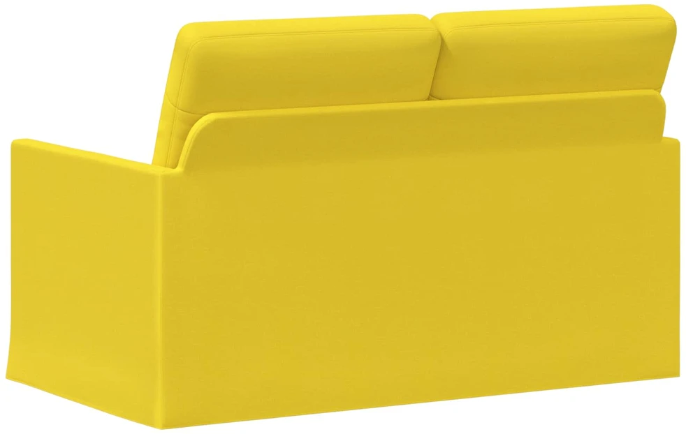 Dviejų vietų sofa Šviesi geltona 130 x 81 x 82 cm Audinys