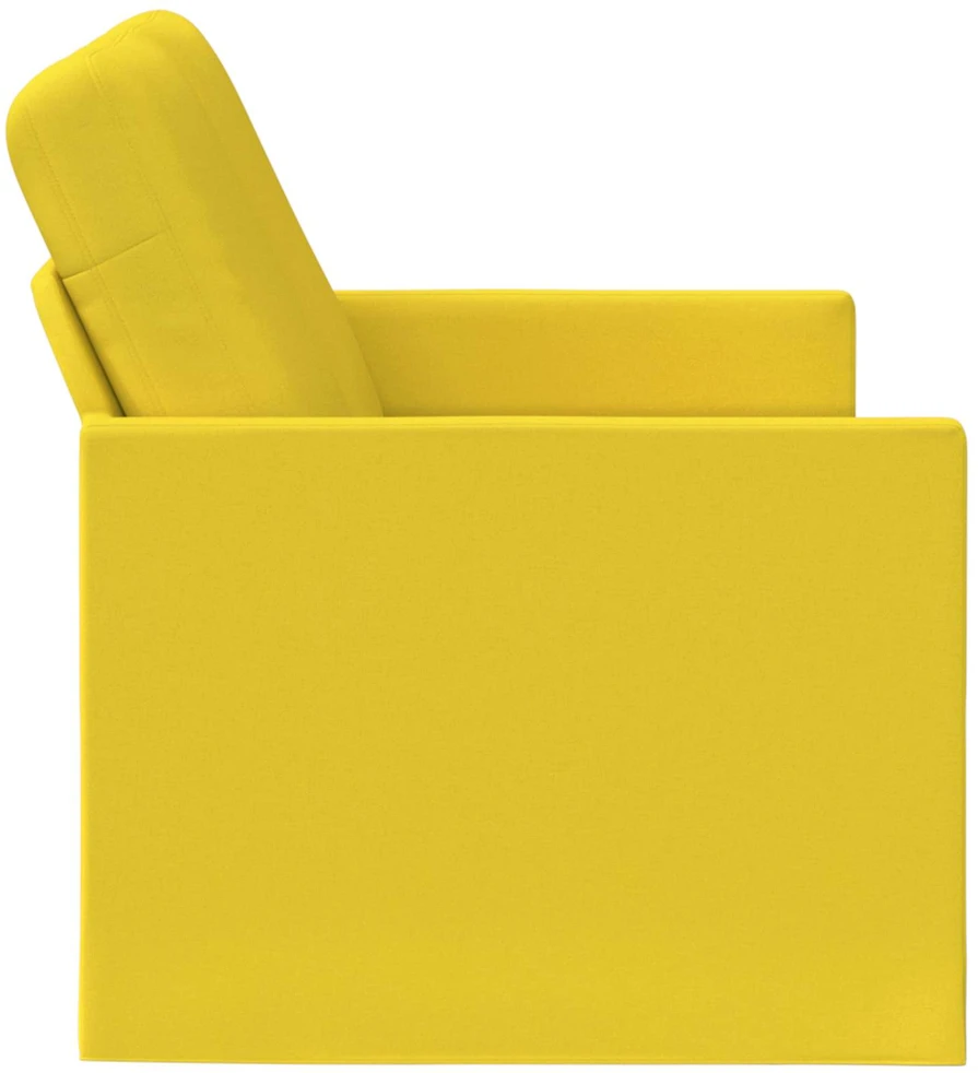 Dviejų vietų sofa Šviesi geltona 150 x 81 x 82 cm Audinys