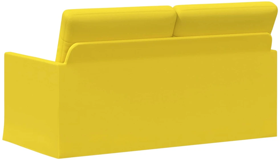 Dviejų vietų sofa Šviesi geltona 150 x 81 x 82 cm Audinys