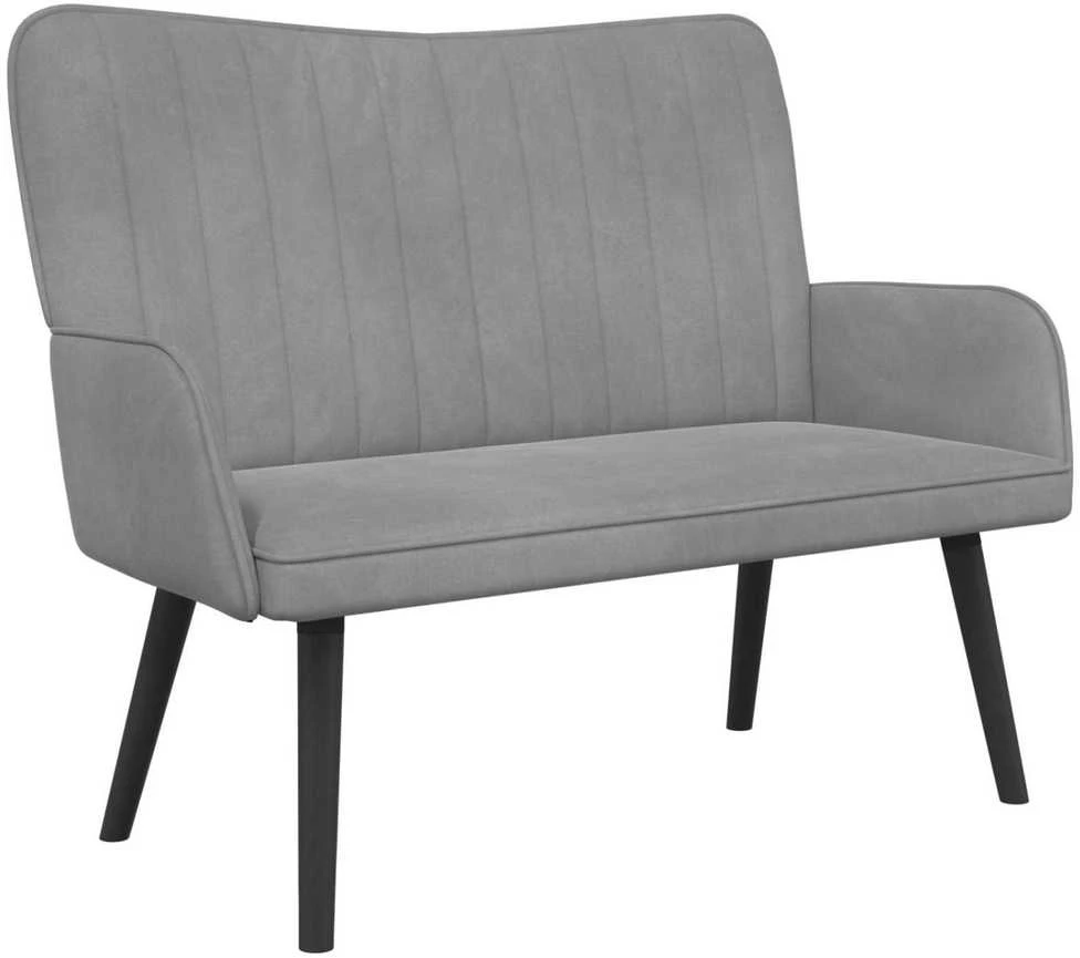 Dvitaškė sofa Šviesiai pilka 115 x 61 x 87 cm Aksomas