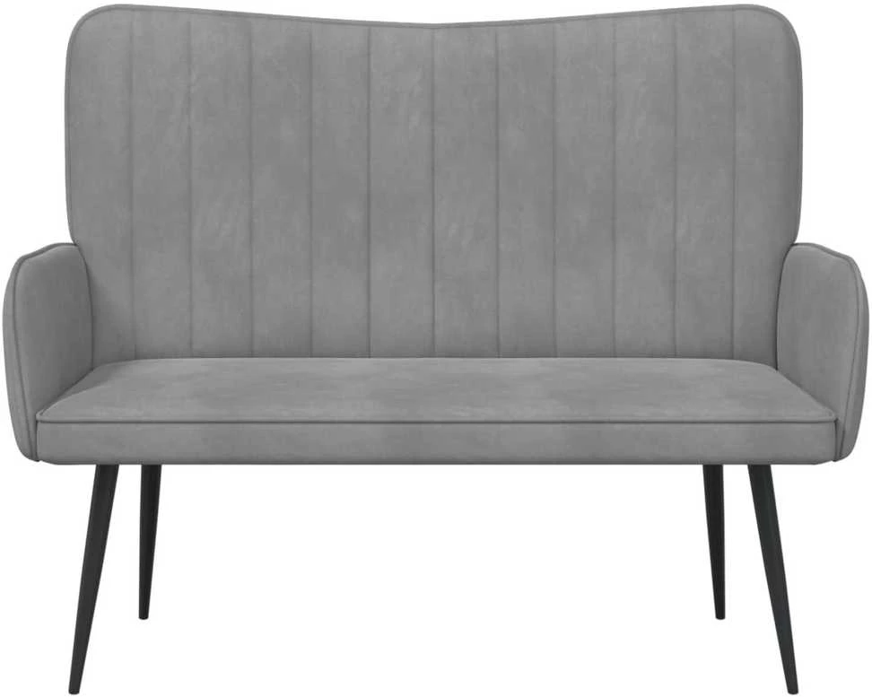 Dvitaškė sofa Šviesiai pilka 115 x 61 x 87 cm Aksomas