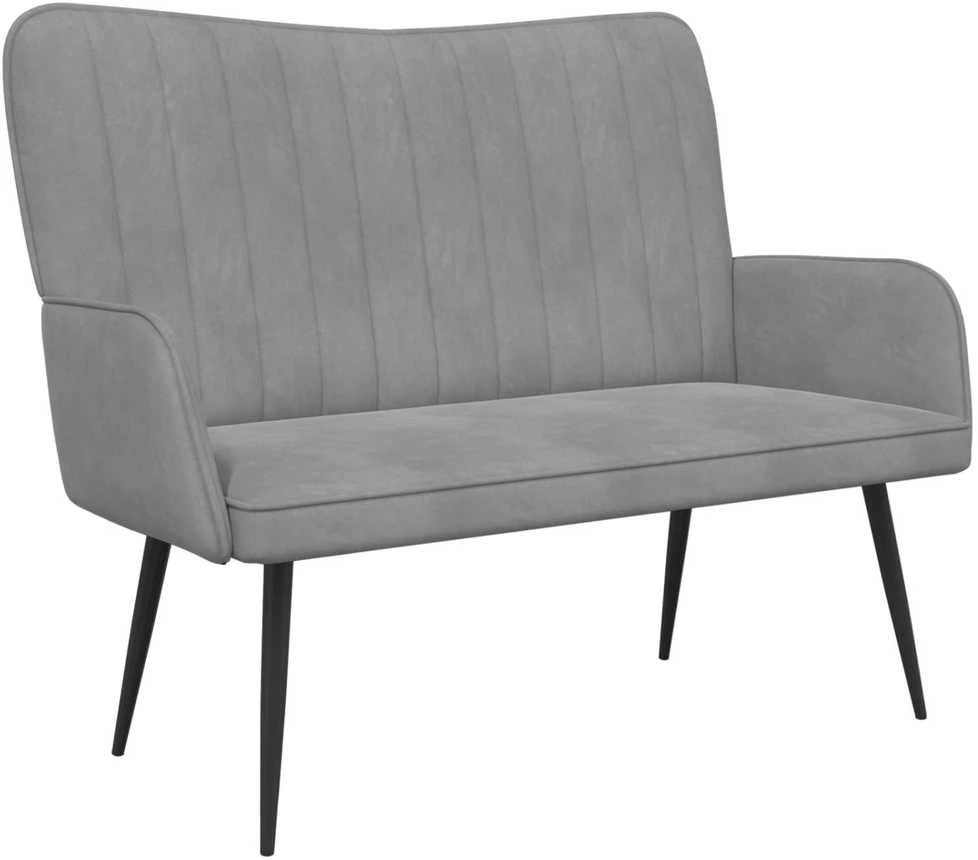 Dvitaškė sofa Šviesiai pilka 115 x 61 x 87 cm Aksomas