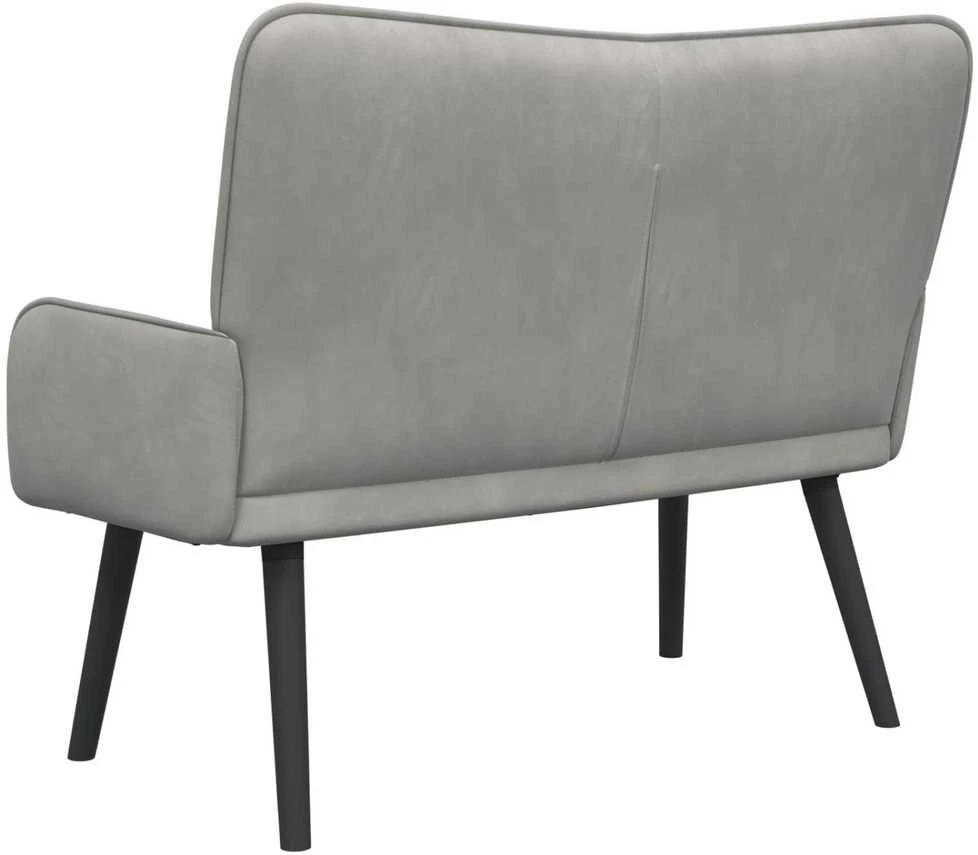 Dvitaškė sofa Šviesiai pilka 115 x 61 x 87 cm Aksomas
