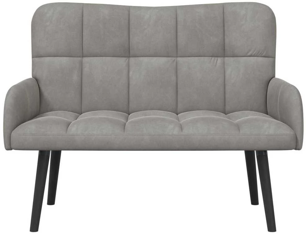 Dvitaškė sofa Šviesiai pilka 115 x 61 x 87 cm Aksomas