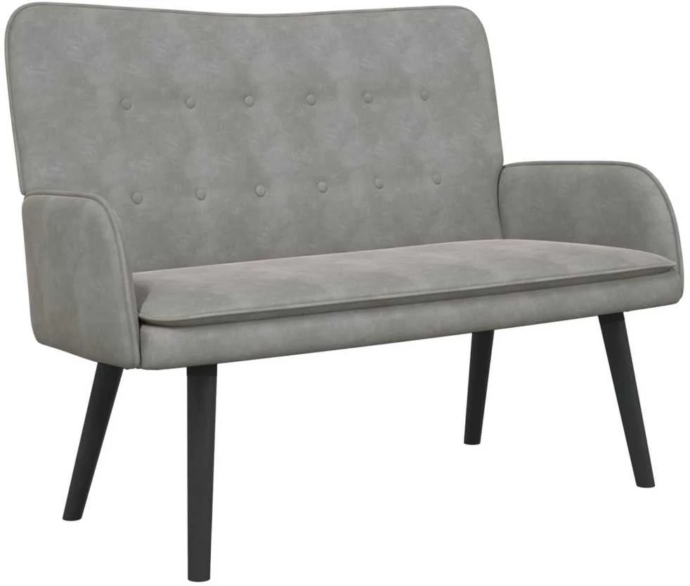Dvitaškė sofa Šviesiai pilka 115 x 61 x 87 cm Aksomas