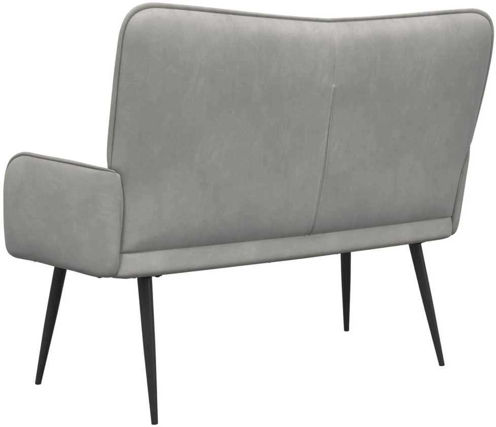 Dvitaškė sofa Šviesiai pilka 115 x 61 x 87 cm Aksomas