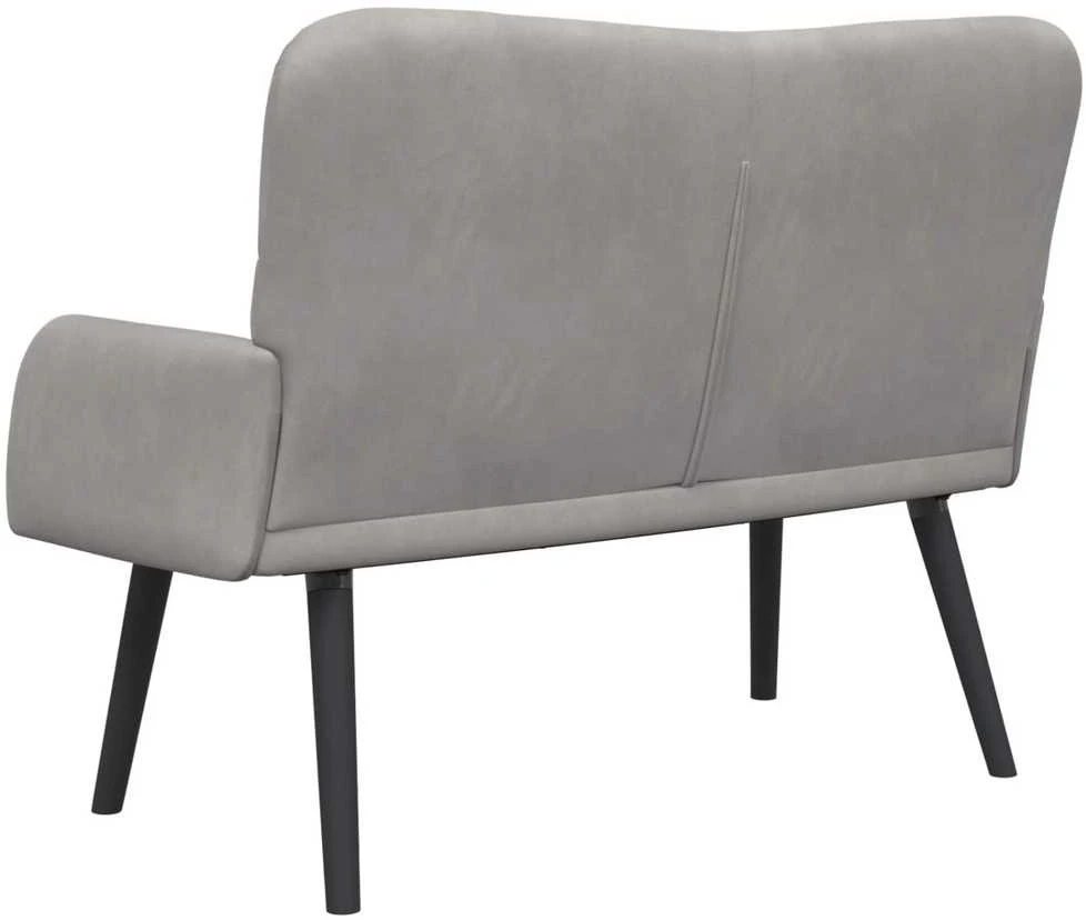 Dvitaškė sofa Šviesiai pilka 115 x 61 x 87 cm Aksomas